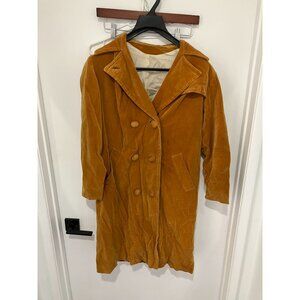 Seventy Seven Originals VTG 1960's/70's Velvet Duster Jacket, Mustard, Large